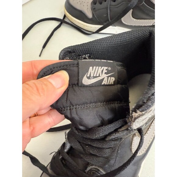 Nike Air Jordan 1 Retro High OG GS Shadow 2018 Size 6.5 Y Grey Black 575441-013 - Picture 13 of 15
